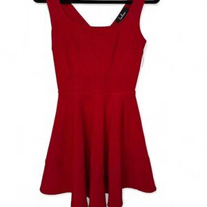 New With Tags Lulu’s Fit-And-Flare Red Dress, Home Before Daylight, Size Small